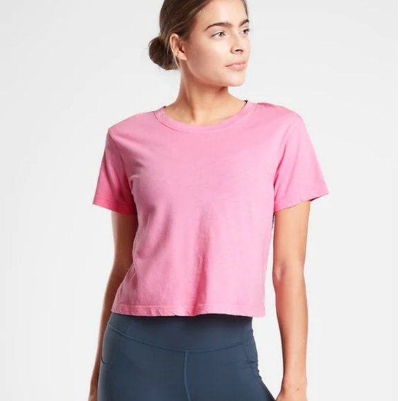 Athleta Organic Daily Crop Tee Xl Tall 